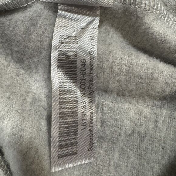 Quince SuperSoft Fleece Wide Leg Pant Size M Gray Crop Lounge Comfy Athleisure - Picture 9 of 9